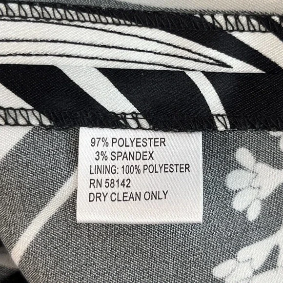 London Times Women's Black & White Midi Length Bodycon Cocktail Dress Size 10 - Picture 8 of 9